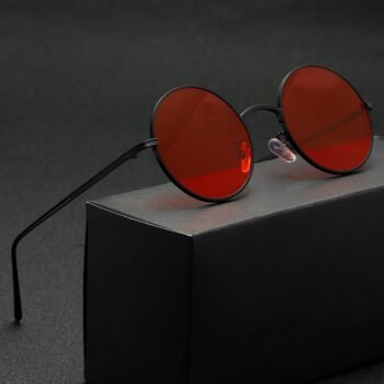 Classic Round Glasses Women Sunglasses Metal Luxury Brand Design Men Eyeglasses Vintage Women Sun Glasses Mirror Uv400
